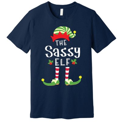 Sassy Christmas Elf Matching Pajama Xmas Party Premium T-Shirt