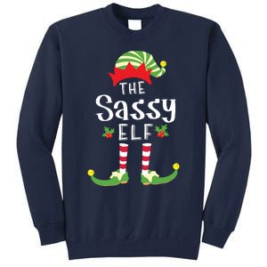 Sassy Christmas Elf Matching Pajama Xmas Party Tall Sweatshirt