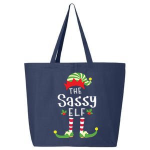 Sassy Christmas Elf Matching Pajama Xmas Party 25L Jumbo Tote