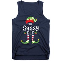 Sassy Christmas Elf Matching Pajama Xmas Party Tank Top