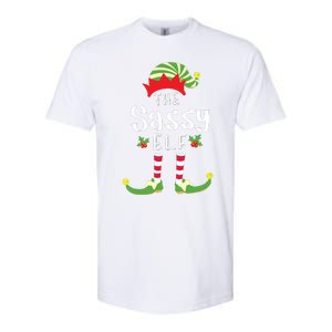 Sassy Christmas Elf Matching Pajama Xmas Party Softstyle CVC T-Shirt