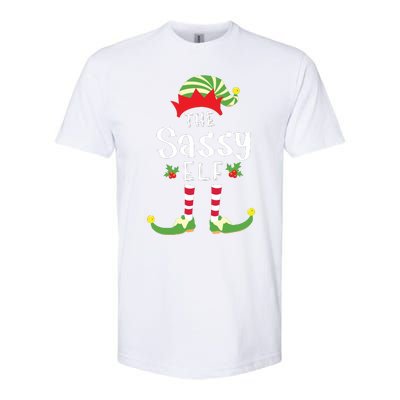 Sassy Christmas Elf Matching Pajama Xmas Party Softstyle CVC T-Shirt