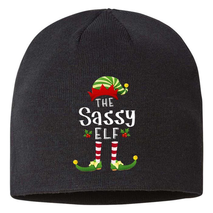 Sassy Christmas Elf Matching Pajama XMas Party Sustainable Beanie