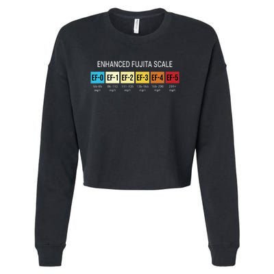 Storm Chasing Enhanced Fujita Scale Tornado Meteorologist Cropped Pullover Crew