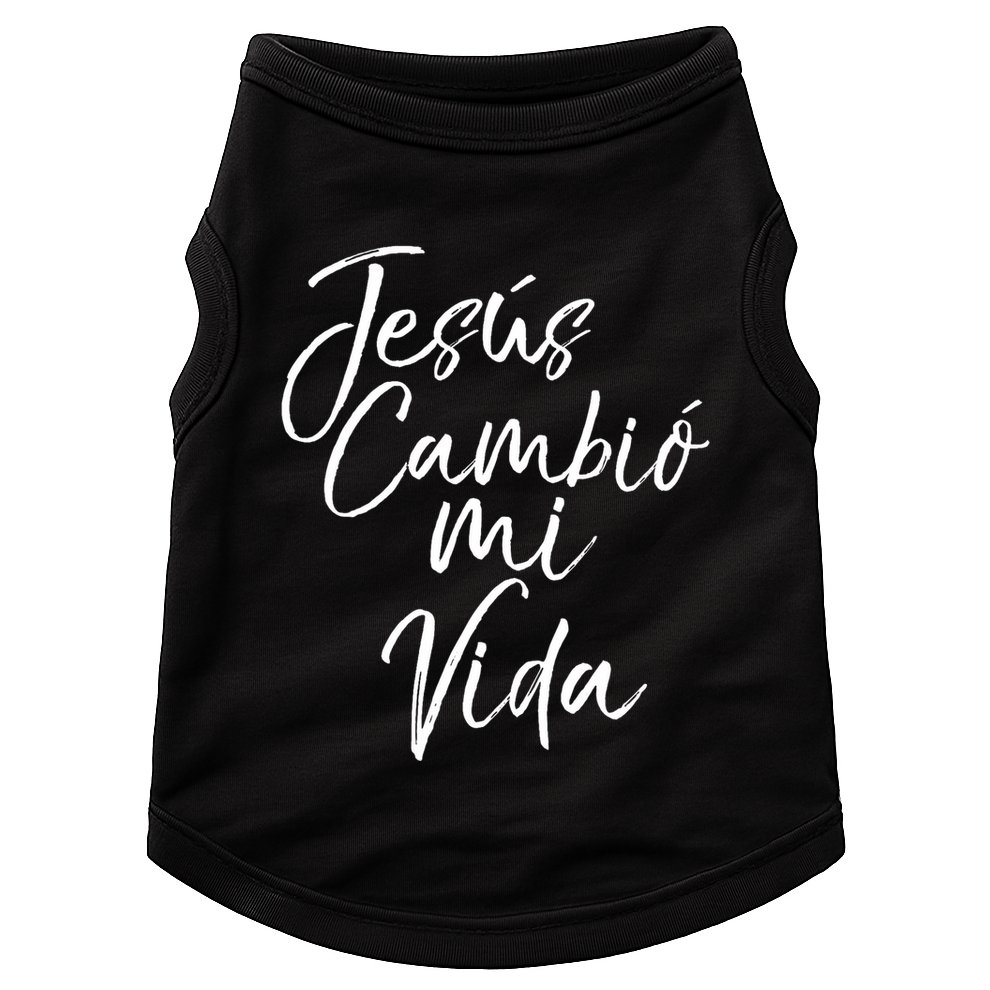 Spanish Christian EspañOl Bible Verse JesúS Cambió Mi Vida Doggie Tank