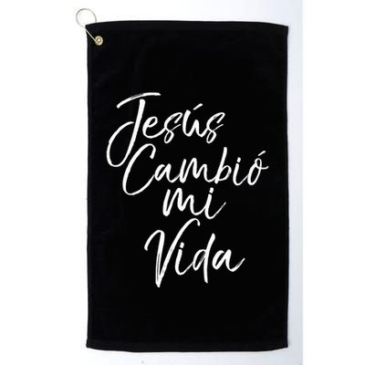 Spanish Christian EspañOl Bible Verse JesúS Cambió Mi Vida Golf Towel
