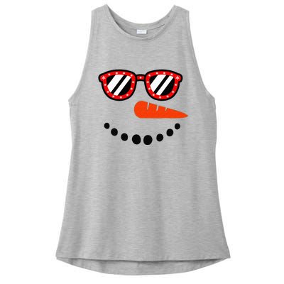 Snowman Christmas For Men Women Snowman Girls Ladies PosiCharge Tri-Blend Wicking Tank