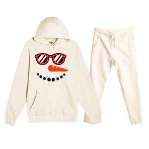 Snowman Christmas For Men Women Snowman Girls Premium Hooded Sweatsuit Set