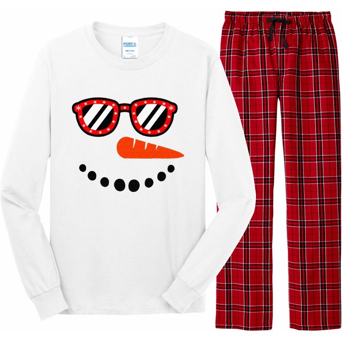 Snowman Christmas For Men Women Snowman Girls Long Sleeve Pajama Set