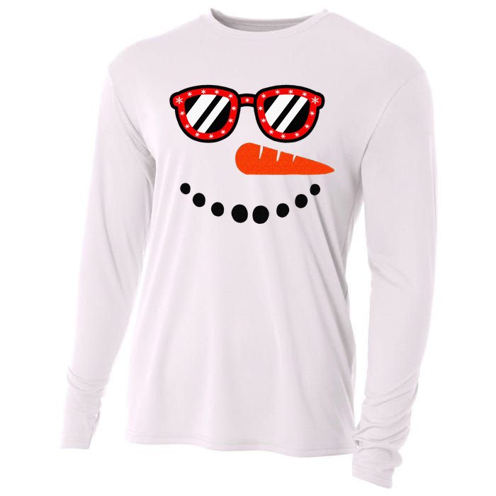 Snowman Christmas For Men Women Snowman Girls Cooling Performance Long Sleeve Crew