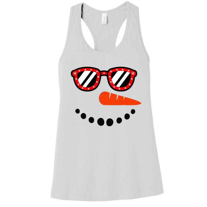 Snowman Christmas For Men Women Snowman Girls Women's Racerback Tank