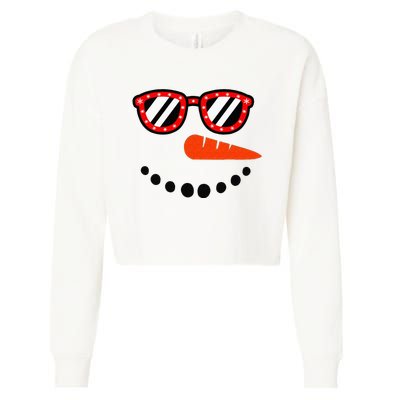 Snowman Christmas For Men Women Snowman Girls Cropped Pullover Crew