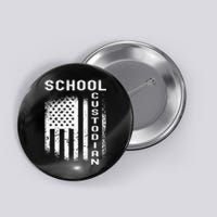 School Custodian Funny Button