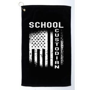 School Custodian Funny Platinum Collection Golf Towel