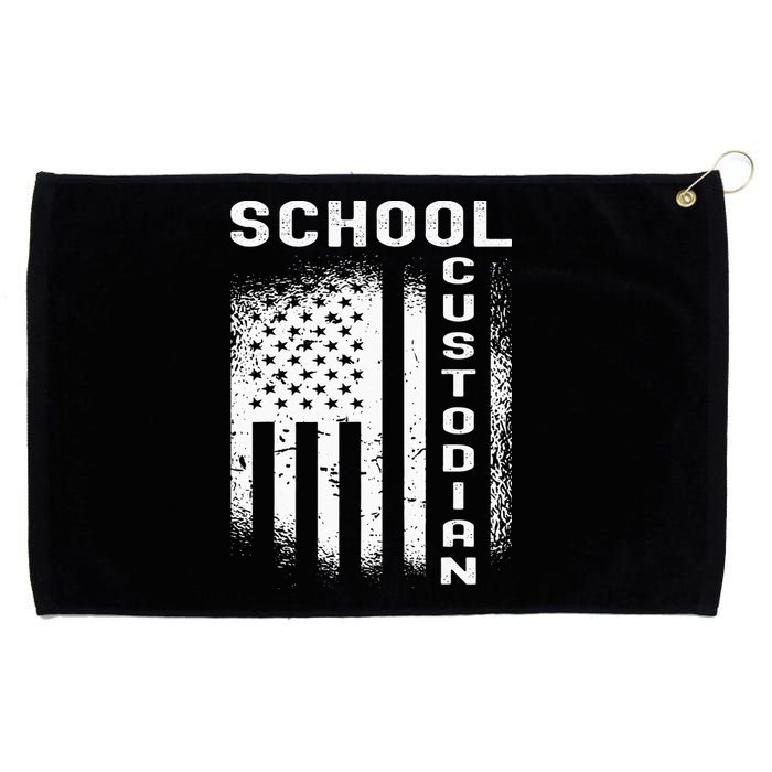 School Custodian Funny Grommeted Golf Towel