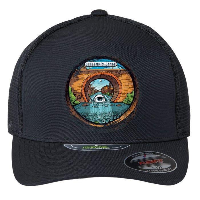 Schlemms Canal Funny Eyeball Optometry Fun Glaucoma Flexfit Unipanel Trucker Cap