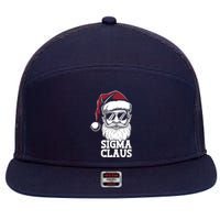 Sigma Claus Funny Christmas Santa Claus Sarcastic Joke 7 Panel Mesh Trucker Snapback Hat