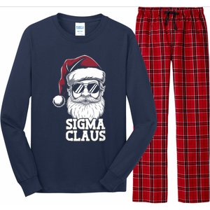 Sigma Claus Funny Christmas Santa Claus Sarcastic Joke Long Sleeve Pajama Set