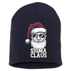 Sigma Claus Funny Christmas Santa Claus Sarcastic Joke Short Acrylic Beanie