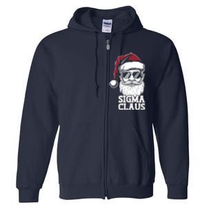 Sigma Claus Funny Christmas Santa Claus Sarcastic Joke Full Zip Hoodie