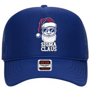 Sigma Claus Funny Christmas Santa Claus Sarcastic Joke High Crown Mesh Back Trucker Hat