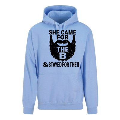 She Came For The B And Stayed For The D Funny Beard Unisex Surf Hoodie