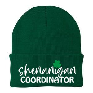 Shenanigan Coordinator Funny St Pattys Day Matching Meme Gift Knit Cap Winter Beanie