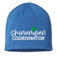 Shenanigan Coordinator Funny St Pattys Day Matching Meme Gift Sustainable Beanie