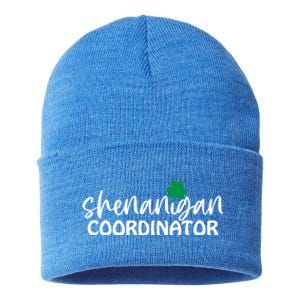 Shenanigan Coordinator Funny St Pattys Day Matching Meme Gift Sustainable Knit Beanie