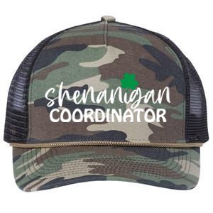 Shenanigan Coordinator Funny St Pattys Day Matching Meme Gift Retro Rope Trucker Hat Cap