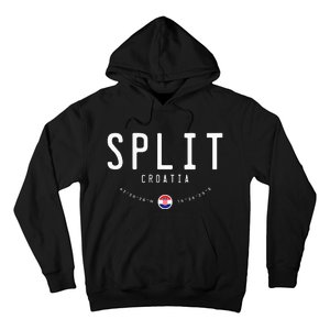 Split Croatia Flag Hoodie