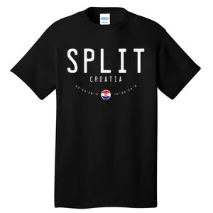 Split Croatia Flag Tall T-Shirt