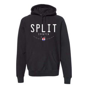 Split Croatia Flag Premium Hoodie