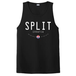 Split Croatia Flag PosiCharge Competitor Tank