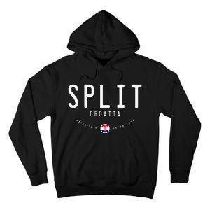 Split Croatia Flag Tall Hoodie