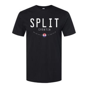 Split Croatia Flag Softstyle CVC T-Shirt