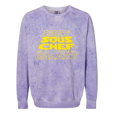 Sous Chef Funny Cool Galaxy Job Gift Colorblast Crewneck Sweatshirt