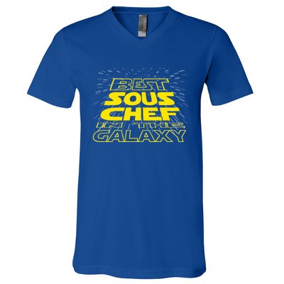 Sous Chef Funny Cool Galaxy Job Gift V-Neck T-Shirt