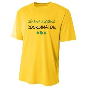 Shenanigans Coordinator Funny St Patricks Day Gift Performance Sprint T-Shirt