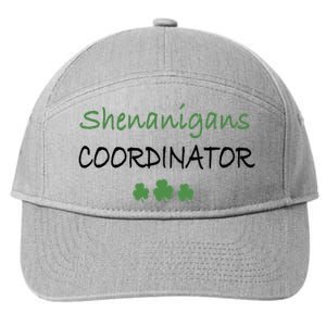 Shenanigans Coordinator Funny St Patricks Day Gift 7-Panel Snapback Hat