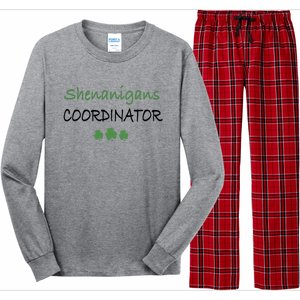 Shenanigans Coordinator Funny St Patricks Day Gift Long Sleeve Pajama Set