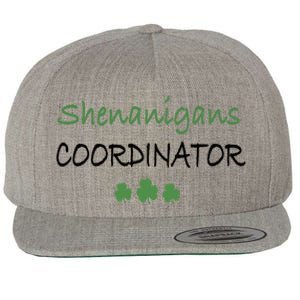 Shenanigans Coordinator Funny St Patricks Day Gift Wool Snapback Cap