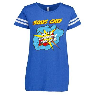 Sous Chef Funny Superhero Job Gift Enza Ladies Jersey Football T-Shirt