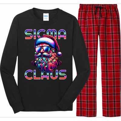 Sigma Claus Funny Santa Christmas Meme Long Sleeve Pajama Set