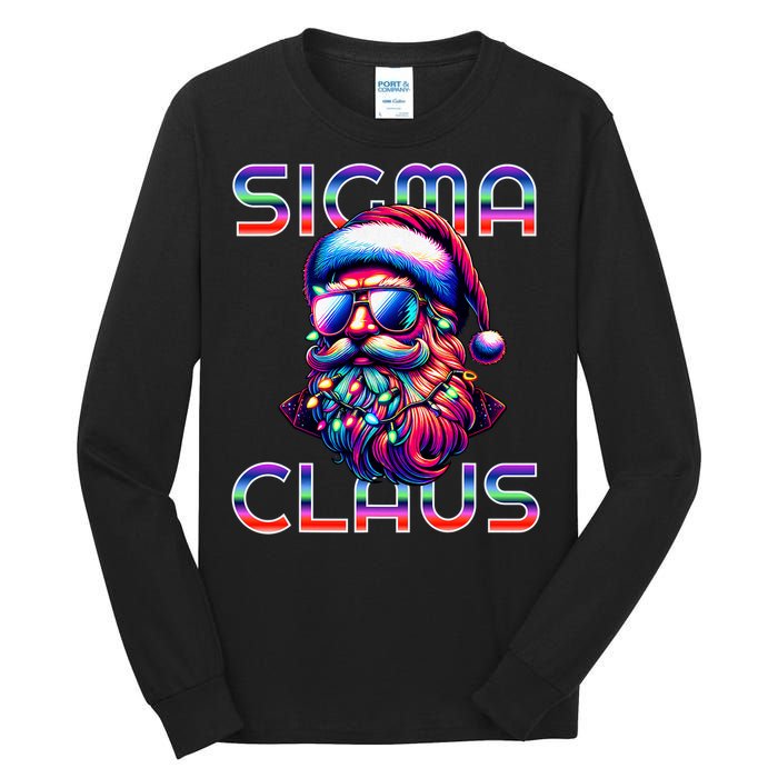 Sigma Claus Funny Santa Christmas Meme Tall Long Sleeve T-Shirt