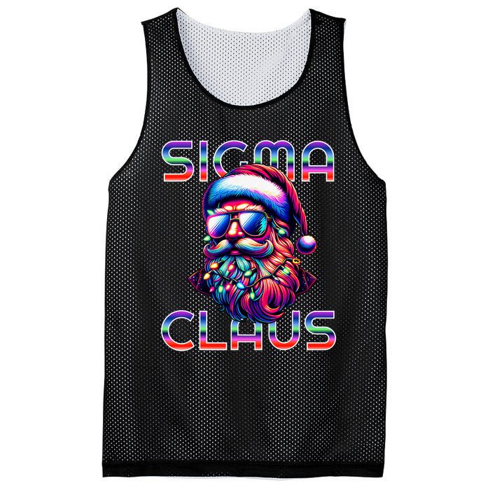 Sigma Claus Funny Santa Christmas Meme Mesh Reversible Basketball Jersey Tank