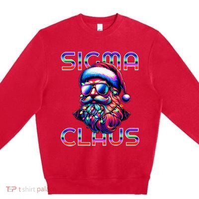 Sigma Claus Funny Santa Christmas Meme Premium Crewneck Sweatshirt