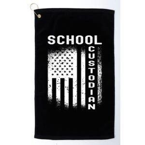 School Custodian Funny Platinum Collection Golf Towel