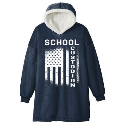 School Custodian Funny Hooded Wearable Blanket