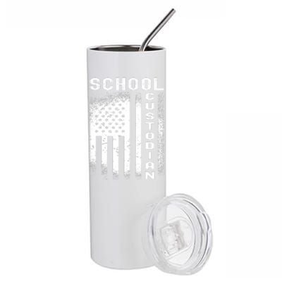 School Custodian Funny Stainless Steel Tumbler